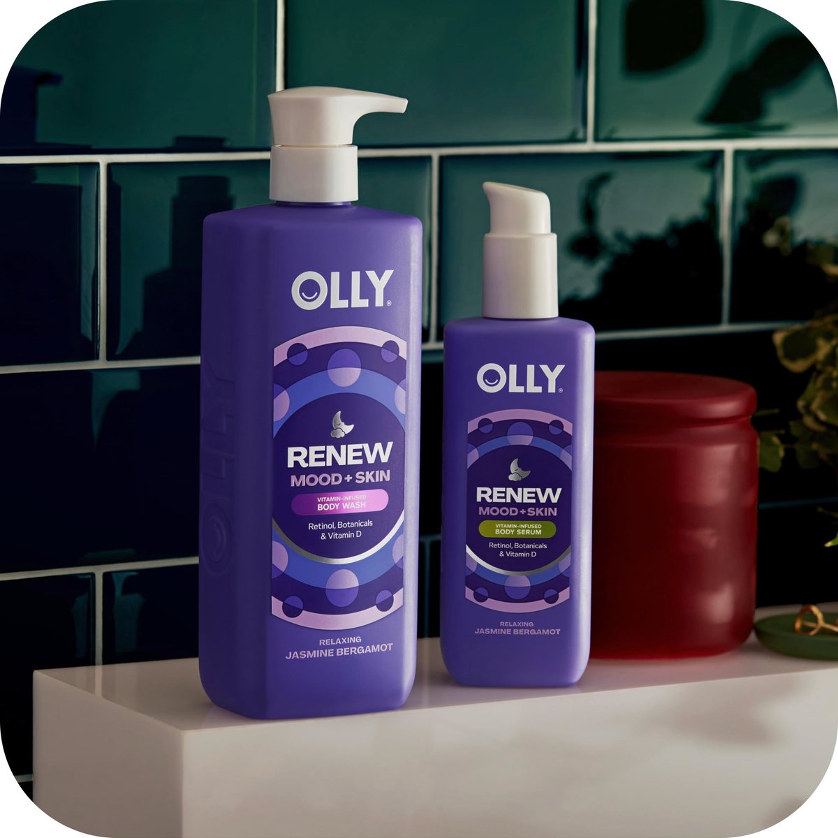 OLLY Renew Body Lotion-Serum with Vitamin D, Retinol & Botanicals – Nourishing Cleanser for Skin Barrier Repair, Deep Hydration, Jasmine Bergamot Scent, 8oz - görsel 7