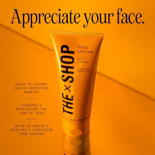 The Shop by LeBron James Men's Hydrating Face Lotion – Lightweight Daily Moisturizer for All Skin Types, Soothes Post-Shave Irritation, Protects Barrier, Non-Greasy Formula, Eucalyptus Scent, 3.4 Fl Oz - görsel 6