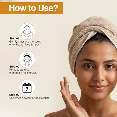 Nourish Mantra Glow Face Scrub – Gentle Exfoliation for Tan Removal & Improved Skin Tone with Walnut Shell Powder, Alpha Arbutin, Hyaluronic Acid – All Skin Types, Men & Women, 100 ml - görsel 10