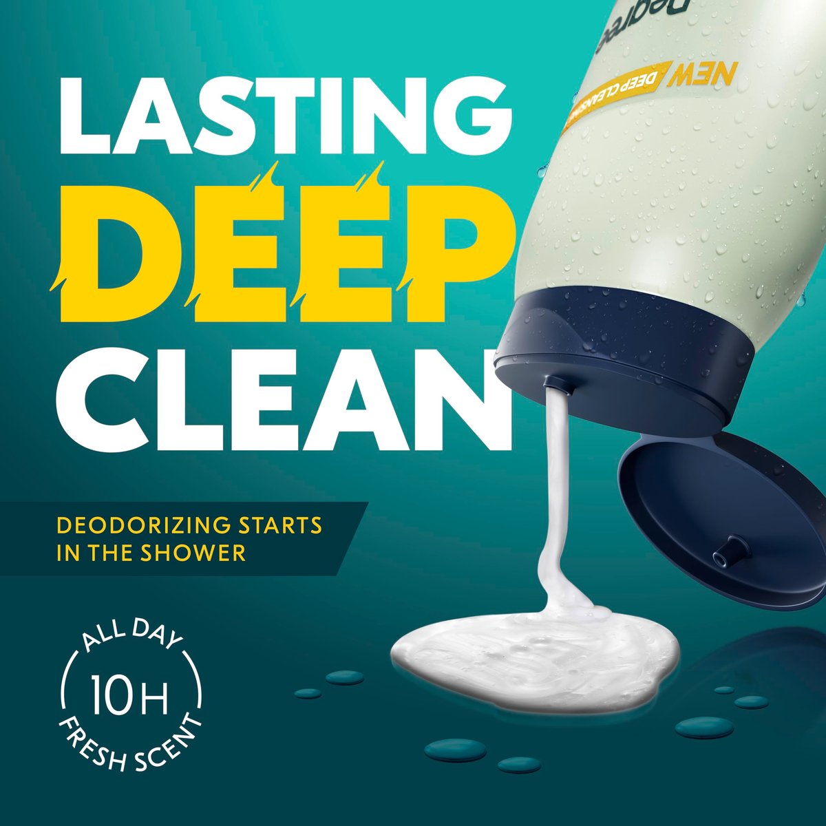 Degree All Day Fresh Body Wash Fresh Coconut Deep Cleansing 20 oz - görsel 5