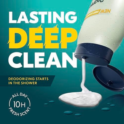 Degree All Day Fresh Body Wash Fresh Coconut Deep Cleansing 20 oz