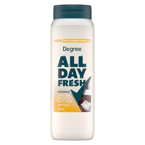 Degree All Day Fresh Body Wash Fresh Coconut Deep Cleansing 20 oz - görsel 2