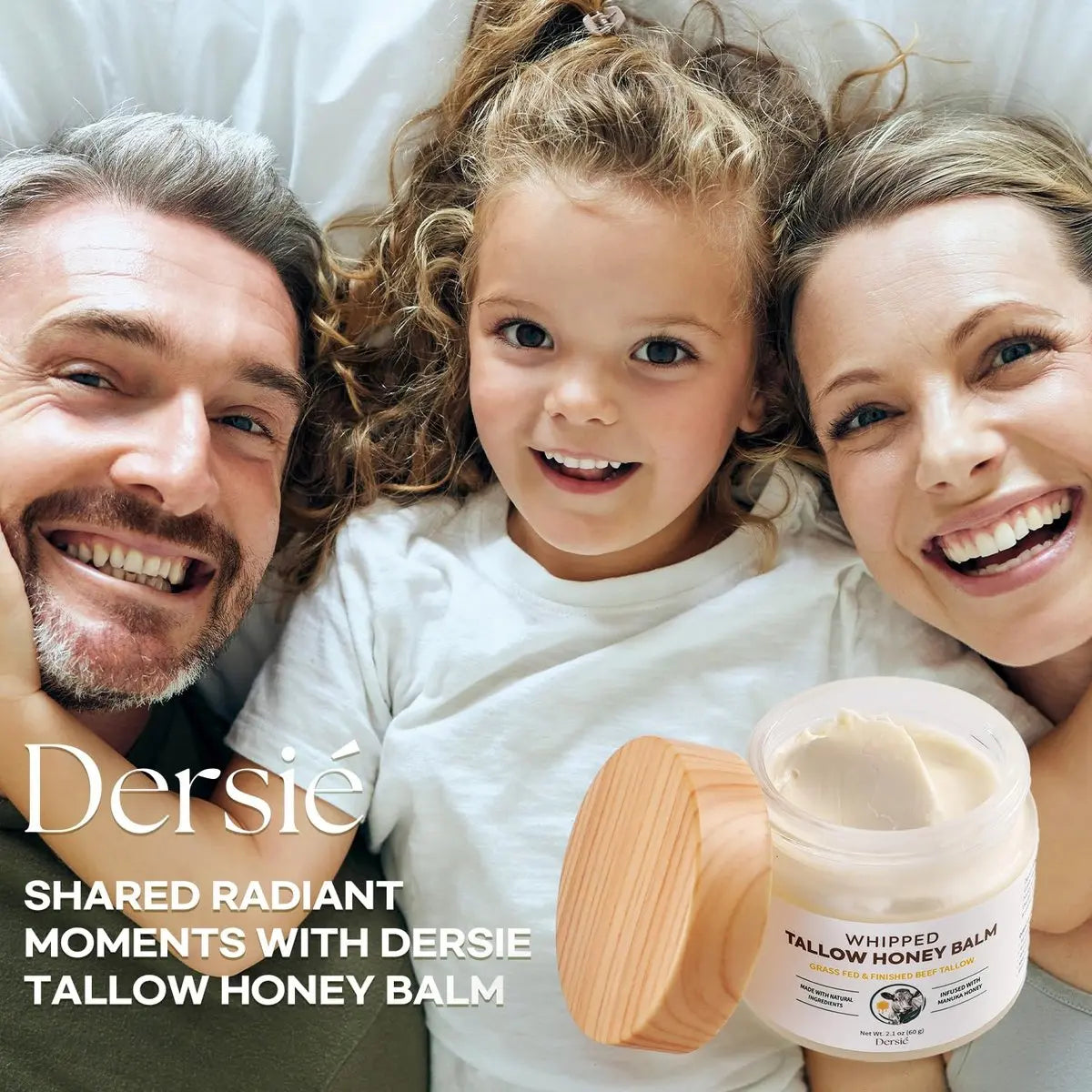 Dersie Cream with Magnesium and Tallow - Honey Tallow Balm, 2.12 oz - Face Moisturizer Avelisse