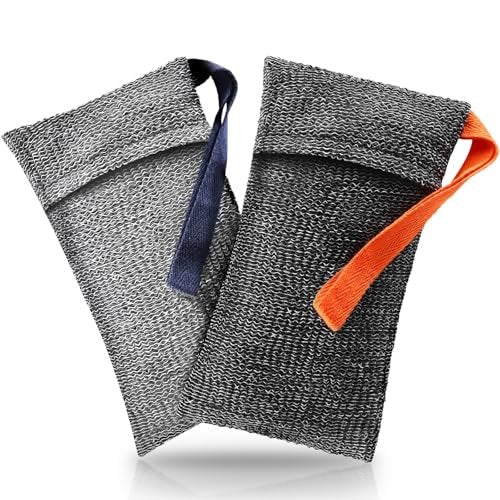 RIYNIBIY Soap Bag - 2 Pack Bar Soap Pouch for Deep Exfoliating, Body Scrubber Shower Sponge Loofah, Exfoliating Bath Sponge, Foaming Scrubba Wash Bag for Body Washing, Travel with Quick-Dry Mesh - görsel 2