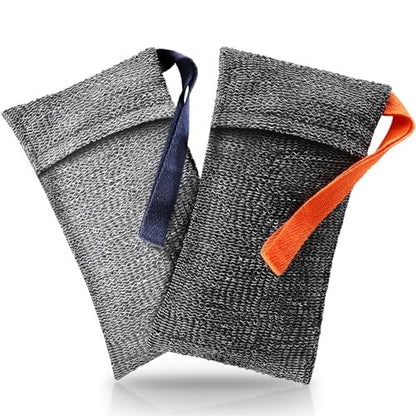 RIYNIBIY Soap Bag - 2 Pack Bar Soap Pouch for Deep Exfoliating, Body Scrubber Shower Sponge Loofah, Exfoliating Bath Sponge, Foaming Scrubba Wash Bag for Body Washing, Travel with Quick-Dry Mesh
