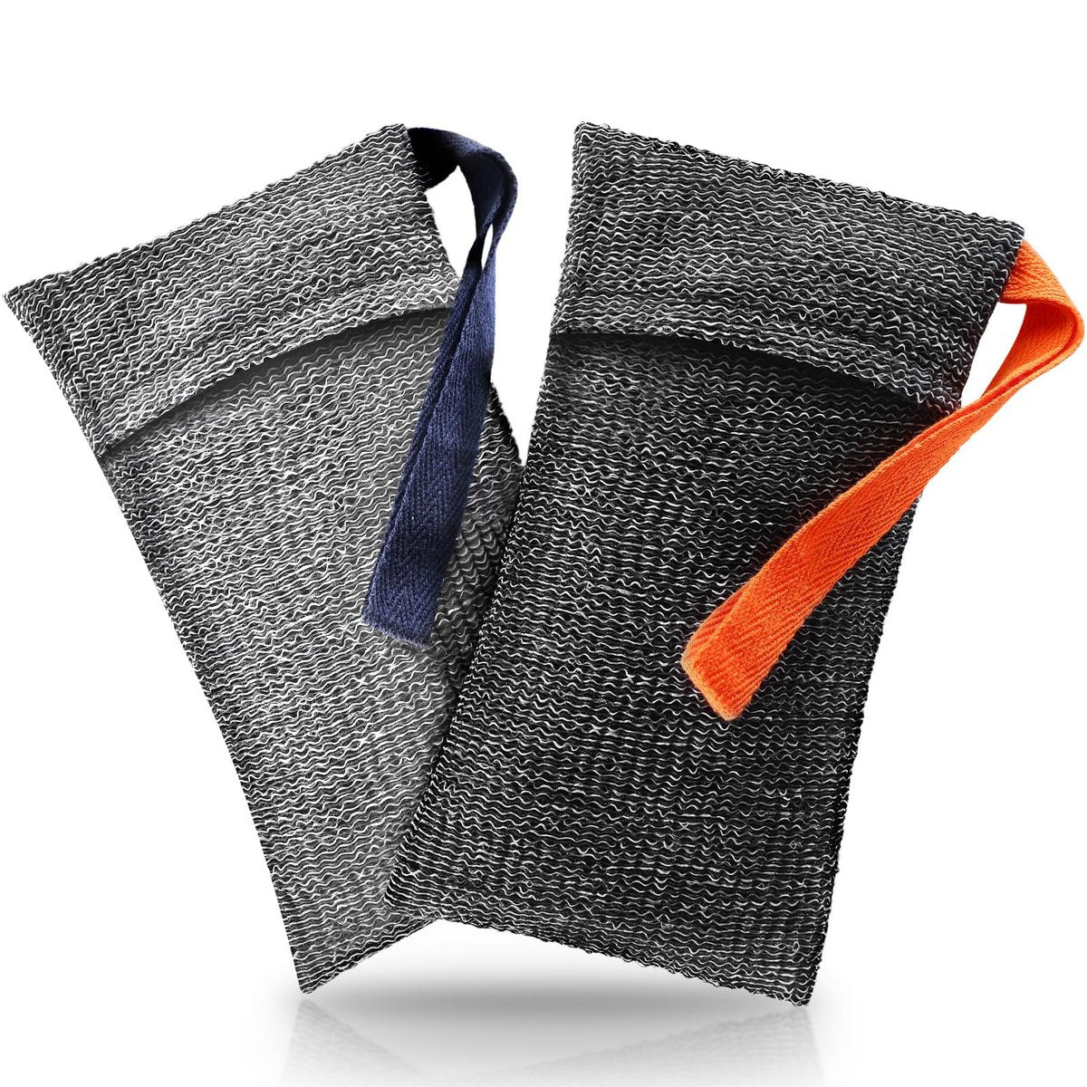 RIYNIBIY Soap Bag - 2 Pack Bar Soap Pouch for Deep Exfoliating, Body Scrubber Shower Sponge Loofah, Exfoliating Bath Sponge, Foaming Scrubba Wash Bag for Body Washing, Travel with Quick-Dry Mesh - görsel 1
