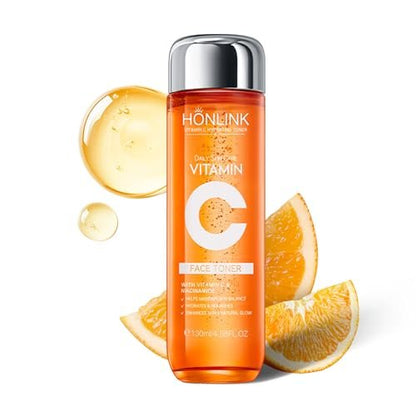 Vitamin C Face Toner 130ml – HONLINK 5X Vitamin C Complex with Niacinamide & Hyaluronic Acid, Hydrating & Balancing Daily Skincare Toner Avelisse