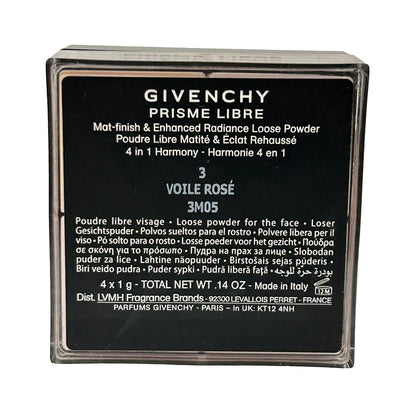 Givenchy Prisme Libre Loose Powder Mat-Finish #3 Voile Rose 4x1g (0.14 oz) - New Without Box Avelisse