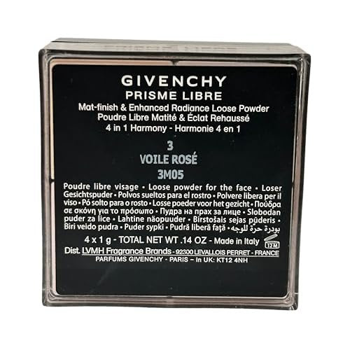 Givenchy Prisme Libre Loose Powder Mat-Finish #3 Voile Rose 4x1g (0.14 oz) - New Without Box Avelisse