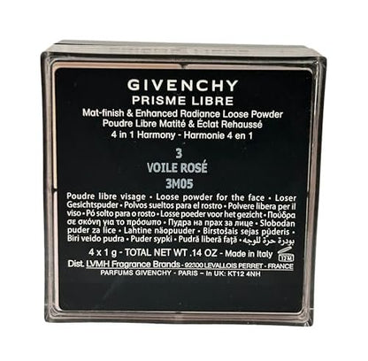 Givenchy Prisme Libre Loose Powder Mat-Finish #3 Voile Rose 4x1g (0.14 oz) - New Without Box Avelisse