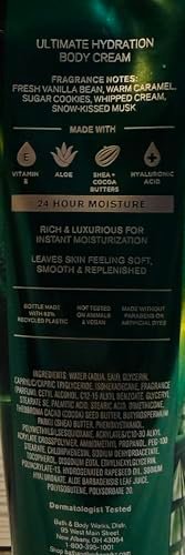 Bath & Body Works Vanilla Bean Noel Ultimate Hydration Body Cream - 8 oz (Pack of 2) Avelisse