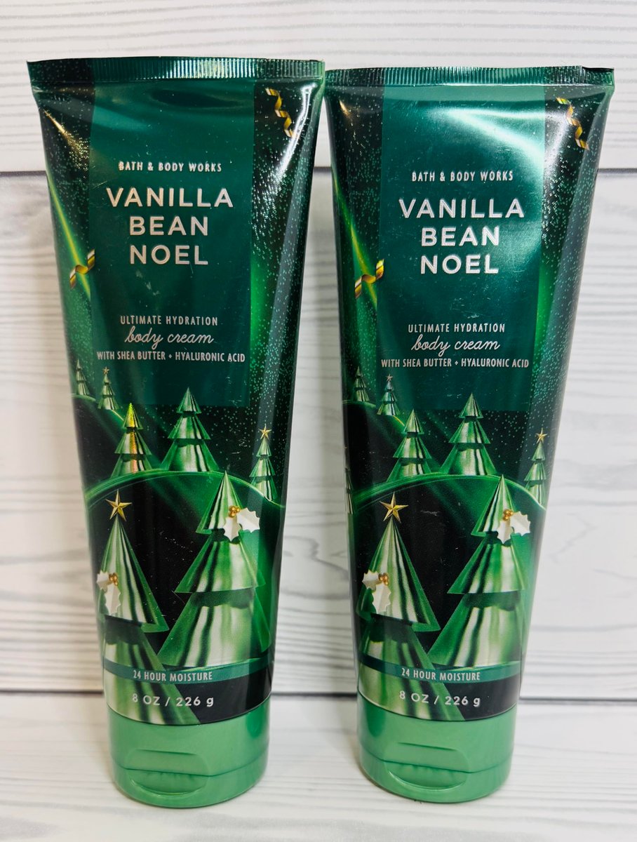 Bath & Body Works Vanilla Bean Noel Ultimate Hydration Body Cream - 8 oz (Pack of 2) Avelisse