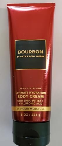 Bath & Body Works Men's Bourbon Ultimate Hydration Body Cream 8 oz (Pack of 2) Avelisse