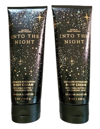 Bath & Body Works Into the Night Ultimate Hydration Body Cream – Pack of 2 (8 oz each) Avelisse