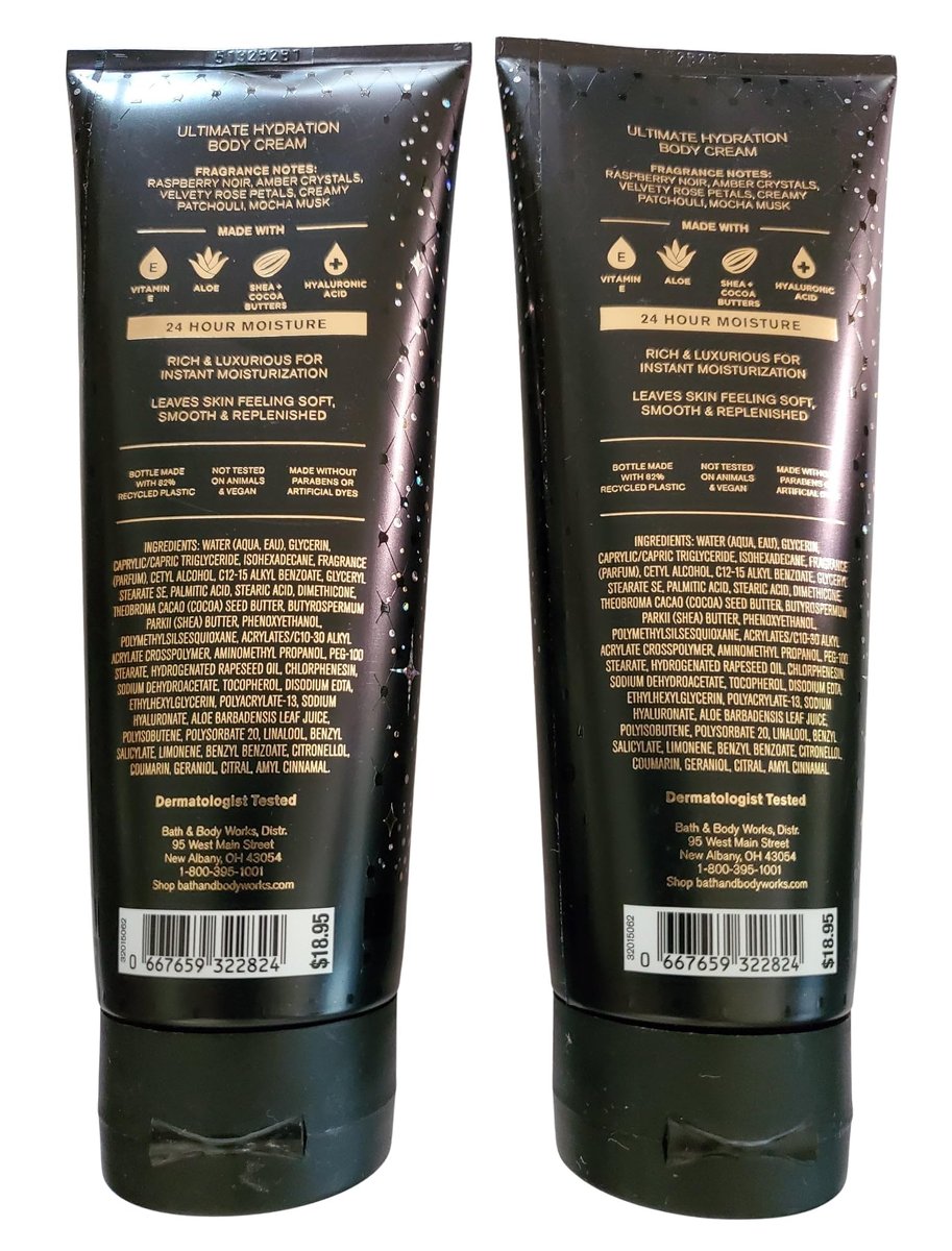 Bath & Body Works Into the Night Ultimate Hydration Body Cream – Pack of 2 (8 oz each) Avelisse
