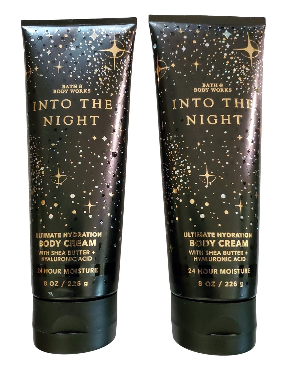 Bath & Body Works Into the Night Ultimate Hydration Body Cream – Pack of 2 (8 oz each) Avelisse