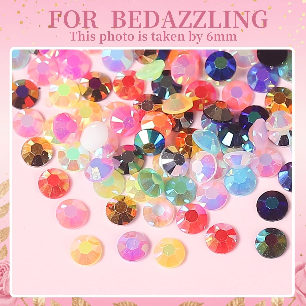28000 Pcs Nail Art Rhinestones - 28 Colors 3mm Flat-Bottom Round Resin Crystals for DIY Nails & Crafts Avelisse