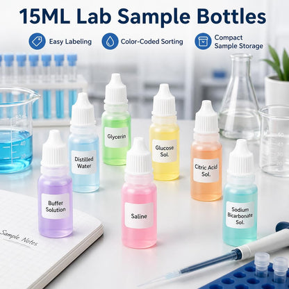 5 Pack 15ml (0.5oz) Small Plastic Dropper Bottles - Empty White Eye Liquid Dropper Bottles, Squeezable & Portable Travel Containers with Cap and Plug + Funnel