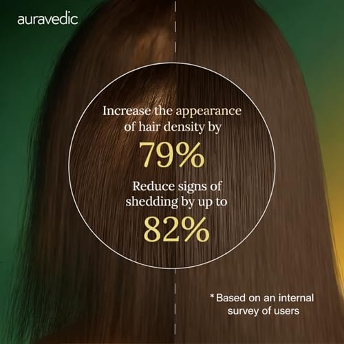 Auravedic Hair Growth Serum with 3% Redensyl & 4% Anagain | Nourishes Roots, Reduces Breakage & Supports Fuller Looking Hair | Rosemary, Bhringraj, Hibiscus | 1.01 Fl Oz (30ml) - görsel 16