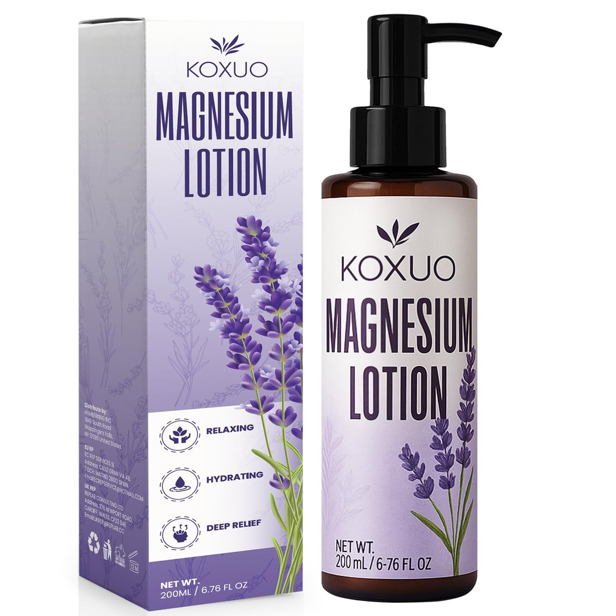 KOXUO Magnesium Sleep Lotion – Relaxing Nighttime Moisturizer with Shea Butter & Olive Oil, Gentle for Sensitive Skin & Pregnancy Safe, Family Use - görsel 1