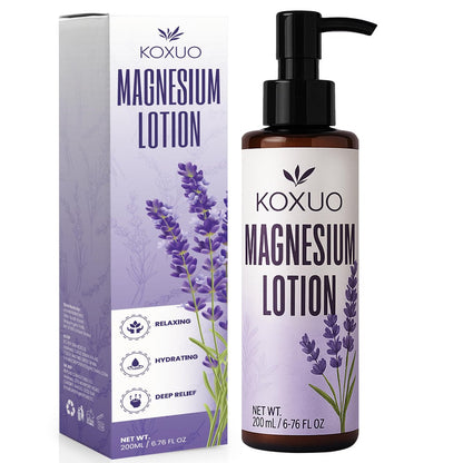 KOXUO Magnesium Sleep Lotion – Relaxing Nighttime Moisturizer with Shea Butter & Olive Oil, Gentle for Sensitive Skin & Pregnancy Safe, Family Use