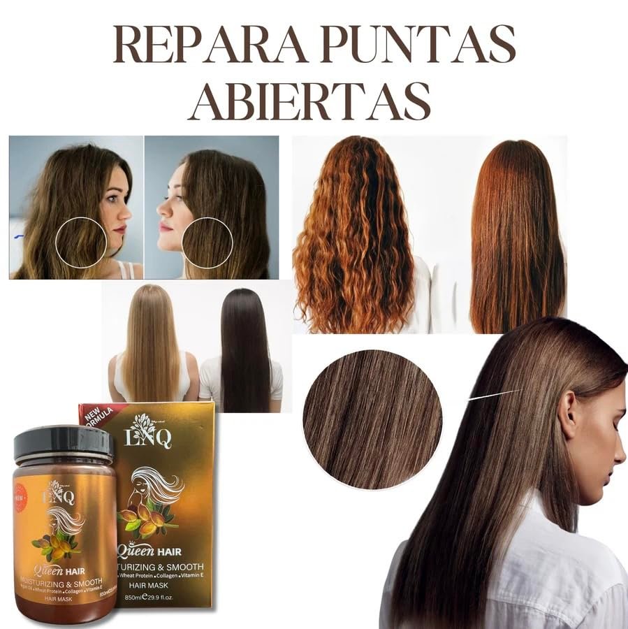 Keratina Capilar La Reina del Cabello – 850 ml – Deep Hydration & Smoothing Hair Conditioner with Argan Oil, Collagen, Wheat Protein & Vitamin E – Salt-Free & Paraben-Free Avelisse