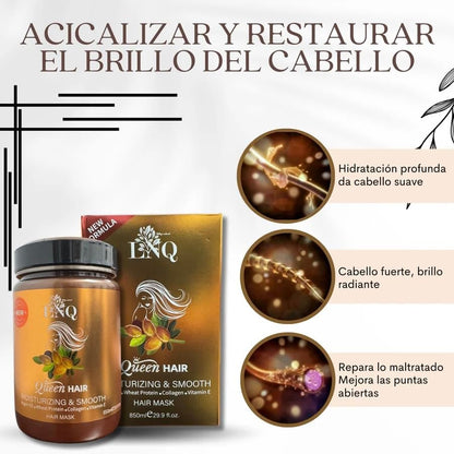 Keratina Capilar La Reina del Cabello – 850 ml – Deep Hydration & Smoothing Hair Conditioner with Argan Oil, Collagen, Wheat Protein & Vitamin E – Salt-Free & Paraben-Free Avelisse