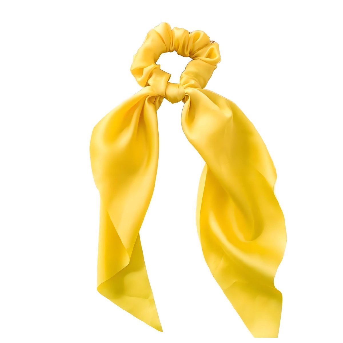 Yellow Bow Ribbon Hair Accessories, Assorted Scrunchies, Elastic Hair Ties and Headbands for Women Girls, Gentle No-Slip Hair Bands for Wedding Party Everyday Use - görsel 1