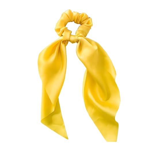 Yellow Bow Ribbon Hair Accessories, Assorted Scrunchies, Elastic Hair Ties and Headbands for Women Girls, Gentle No-Slip Hair Bands for Wedding Party Everyday Use - görsel 2
