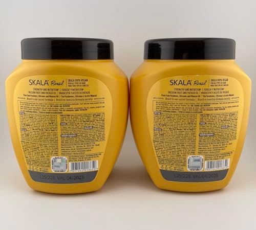 SKALA Maracuja Passion Fruit Moisturizing & Nourishing Cream for Curls - 2 Pack (1000g Each) - Vegan, Cruelty-Free, Silicone & Sulfate Free Avelisse