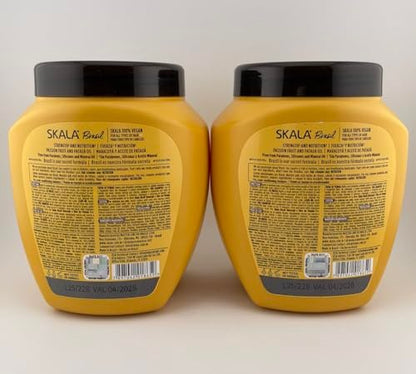 SKALA Maracuja Passion Fruit Moisturizing & Nourishing Cream for Curls - 2 Pack (1000g Each) - Vegan, Cruelty-Free, Silicone & Sulfate Free Avelisse
