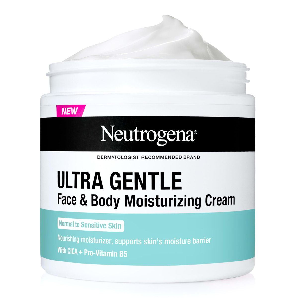 Neutrogena Ultra Gentle Face & Body Moisturizing Cream, Fragrance Free, 11 oz - For Normal to Sensitive Skin - görsel 1