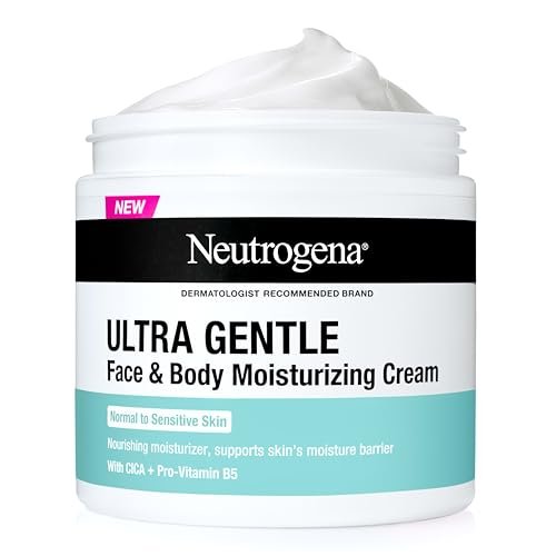 Neutrogena Ultra Gentle Face & Body Moisturizing Cream, Fragrance Free, 11 oz - For Normal to Sensitive Skin - görsel 2