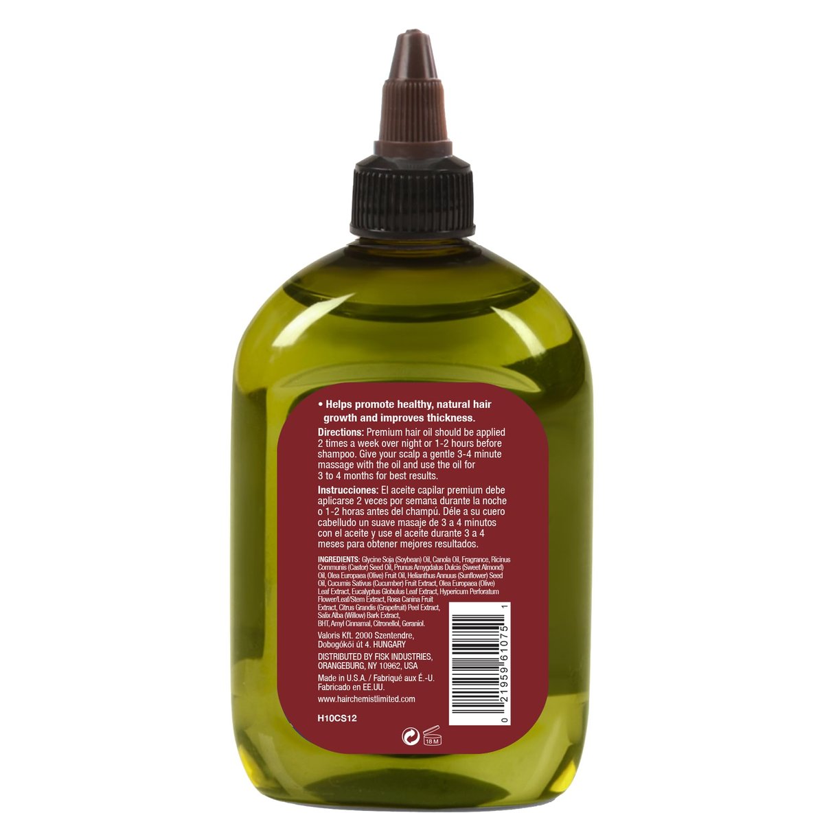 Hair Chemist Pro-Growth Natural Castor Hair Oil, 12 oz - Strengthening & Growth Stimulator Avelisse