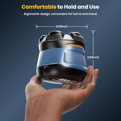 TLMUSE Head Shaver for Bald Men - 2026 Upgraded Magnetic Head Shaver, IPX7 Waterproof Wet/Dry, 2-Speed Rotary Shaver, Model 372 (Blue) Avelisse