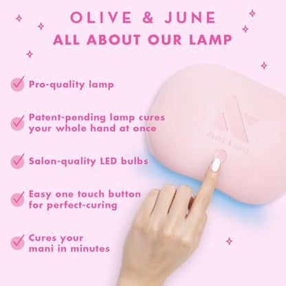 Olive & June Gel Polish Base Coat – Long Lasting, HEMA-Free & Cruelty-Free, UV LED Nail Lamp Required, 0.46 Fl Oz