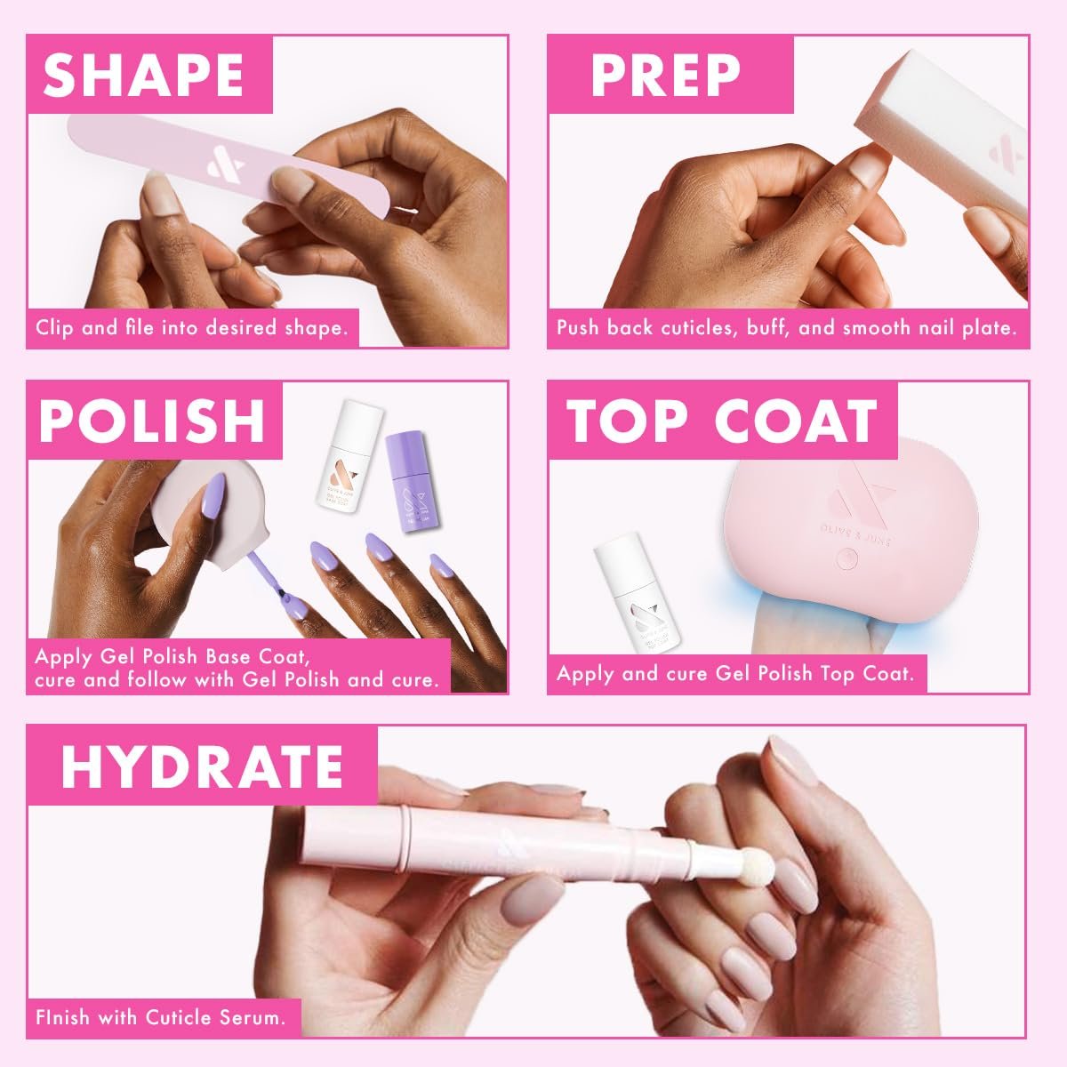 Olive & June Gel Polish Top Coat – Long-Lasting, HEMA-Free, Salon-Quality Shine for 21 Days - görsel 13