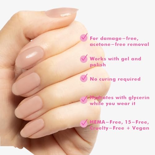 Olive & June Peel Off Base Coat - Non-Damaging, Acetone-Free Removal, Long-Lasting Salon-Quality Manicure at Home - Vegan, HEMA-Free, Cruelty-Free (0.46 Fl Oz) Avelisse