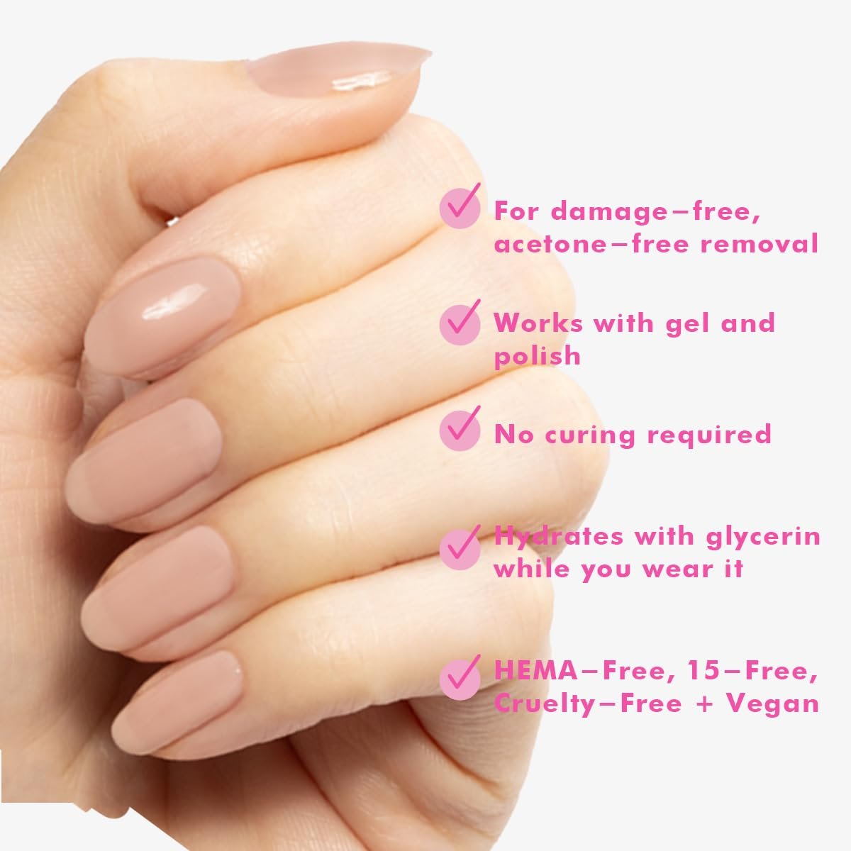 Olive & June Peel Off Base Coat - Non-Damaging, Acetone-Free Removal, Long-Lasting Salon-Quality Manicure at Home - Vegan, HEMA-Free, Cruelty-Free (0.46 Fl Oz) Avelisse