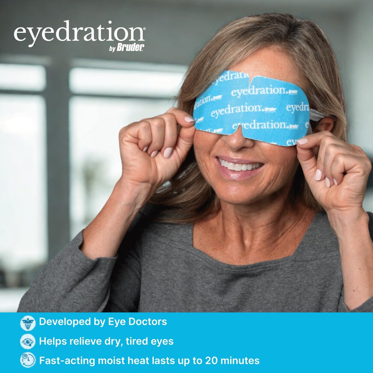 Bruder Air-Activated Eye Steam Mask – Dry Eye Relief, Disposable Heated Eye Mask, Gentle Soothing Hydrating, No Microwave Needed, Convenient Lightweight 10 Single Use Compresses Avelisse