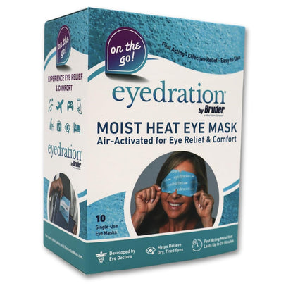 Bruder Air-Activated Eye Steam Mask – Dry Eye Relief, Disposable Heated Eye Mask, Gentle Soothing Hydrating, No Microwave Needed, Convenient Lightweight 10 Single Use Compresses Avelisse