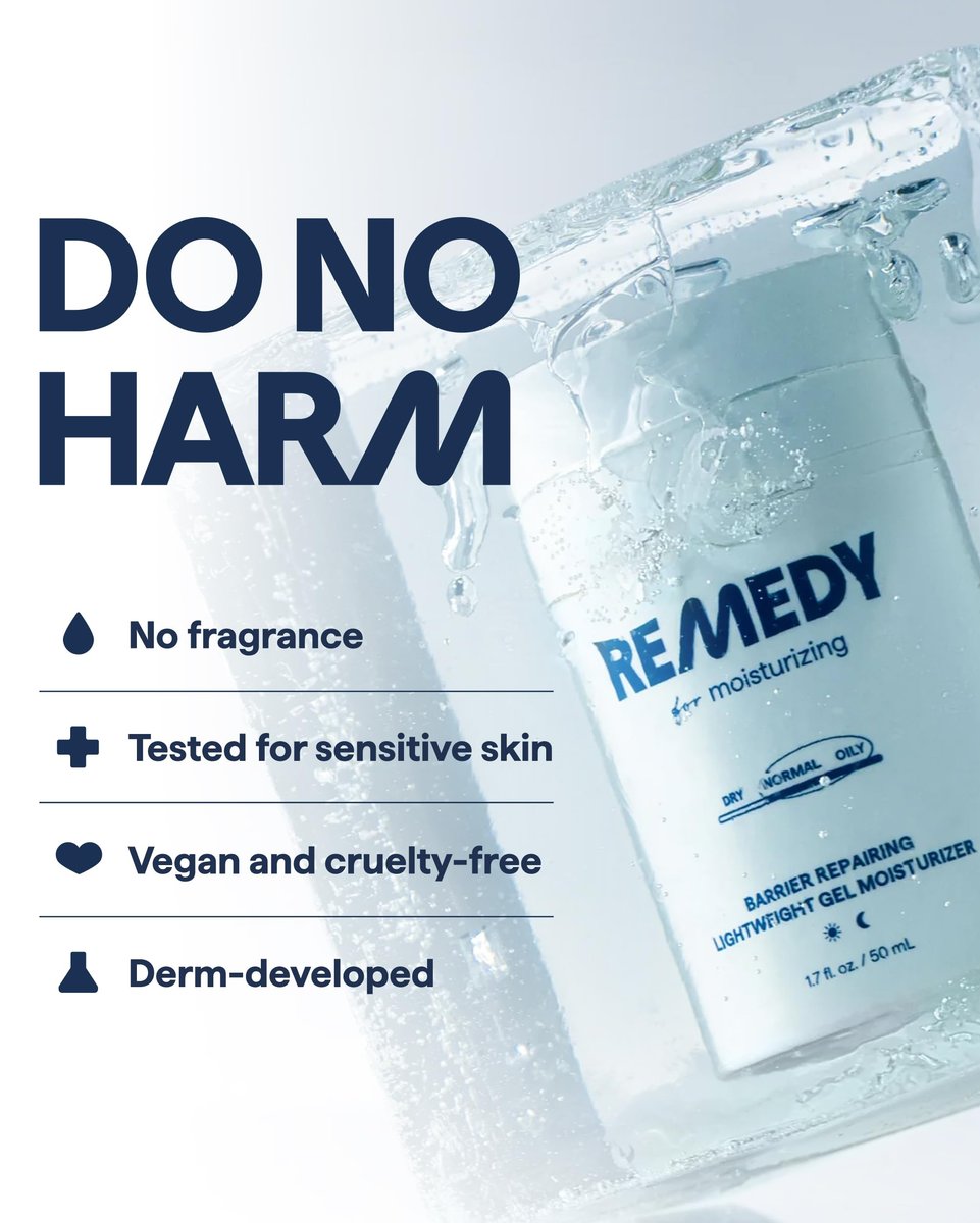 Remedy for Light Moisture | Barrier Repairing Hydrating Lightweight Gel Moisturizer Water Cream for Normal to Oily Skin | By Dermatologist Dr. Shah, 1.7 fl. Oz Avelisse