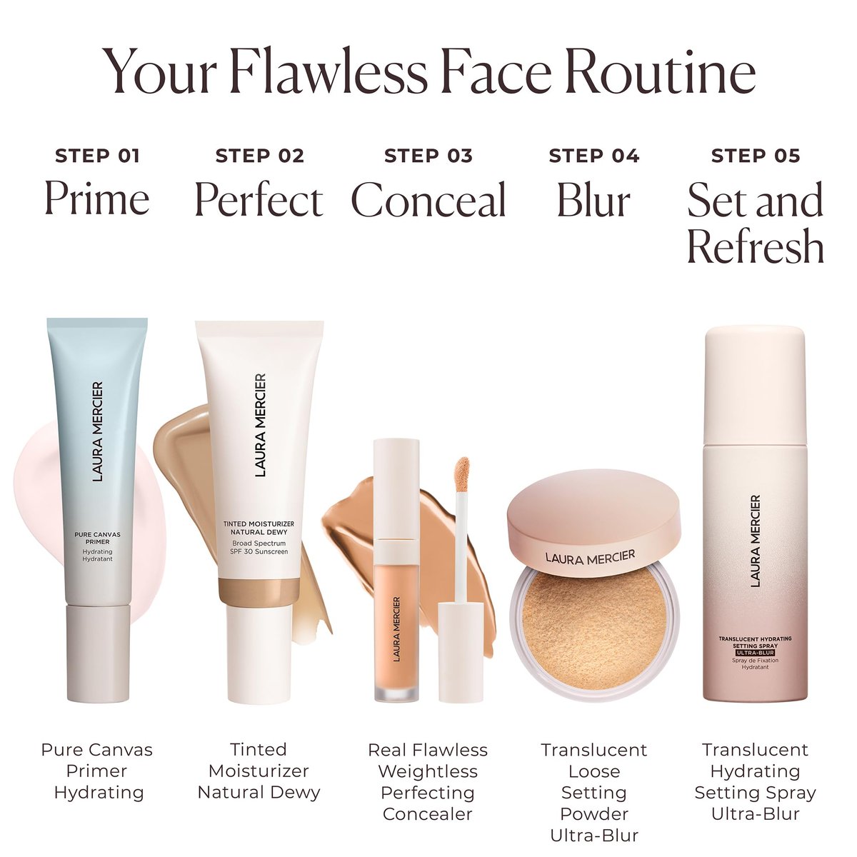 Laura Mercier Translucent Hydrating Setting Spray Ultra-Blur, Micro-Fine Blurring Face Mist, 24HR Shine Control, Natural Finish, Smudge & Transfer-Proof, Infused with Hyaluronic Acid + Niacinamide Avelisse