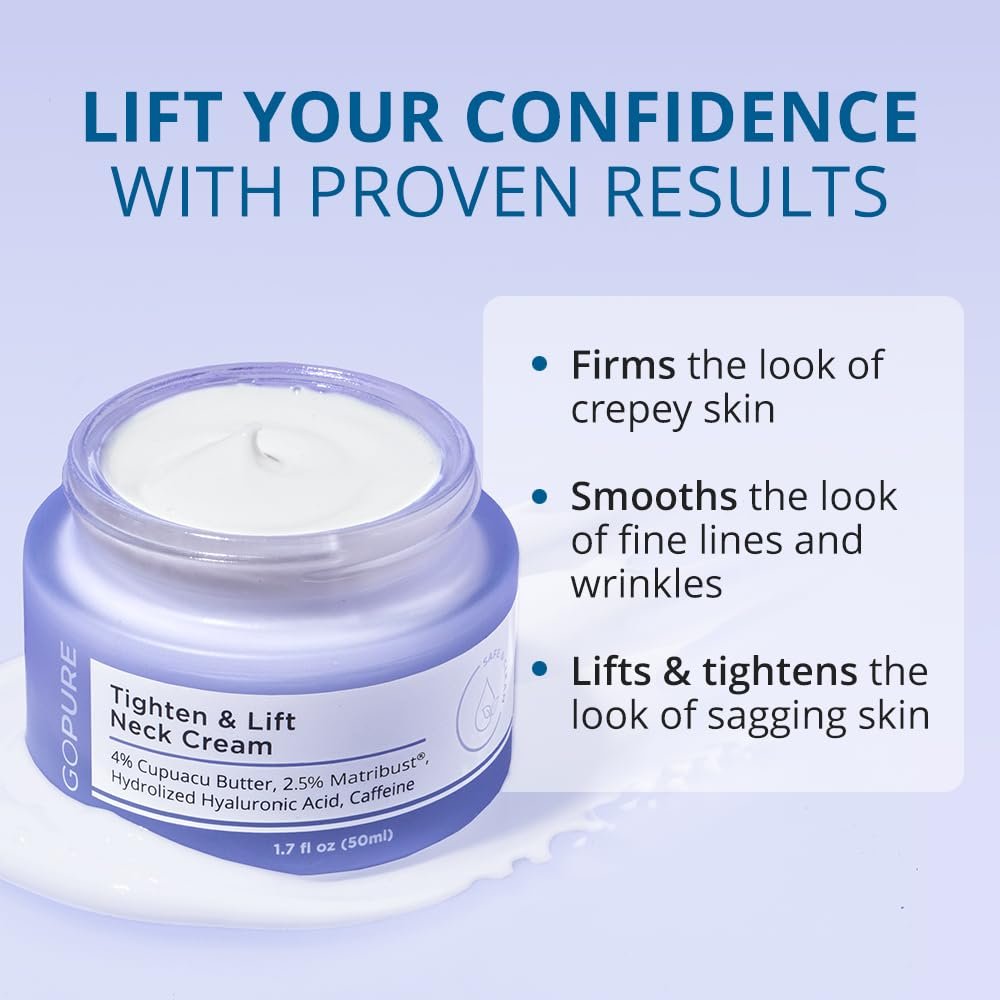goPure Sculpting Duo Set: Tighten & Lift Neck Cream & Sculpt & Tone Arm Cream - Firms Crepey, Loose Skin - Advanced Fast-Absorbing Formula Avelisse