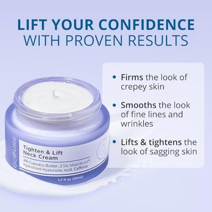 goPure Sculpting Duo Set: Tighten & Lift Neck Cream & Sculpt & Tone Arm Cream - Firms Crepey, Loose Skin - Advanced Fast-Absorbing Formula Avelisse