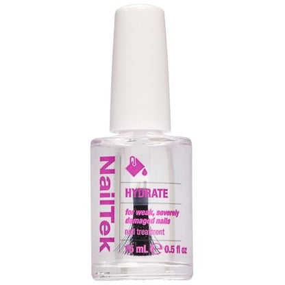 Nail Tek Hydrate Formula 4 – Moisturizing Nail Strengthener for Weak & Damaged Nails, 0.5 fl oz Avelisse