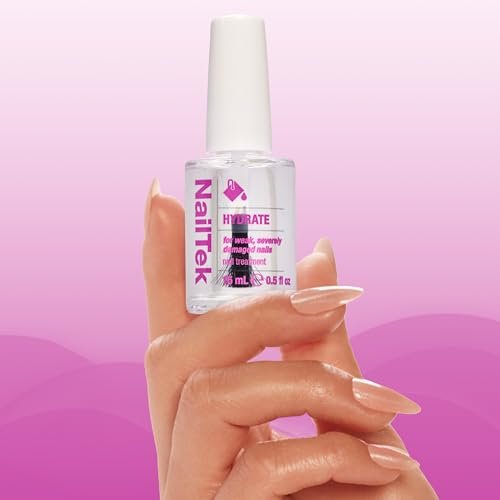 Nail Tek Hydrate Formula 4 – Moisturizing Nail Strengthener for Weak & Damaged Nails, 0.5 fl oz Avelisse