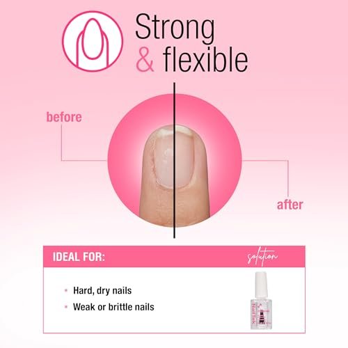 Nail Tek Nail Strengthener Formula 3 – Hard, Dry, Brittle Nails Treatment, 0.5 fl oz Avelisse