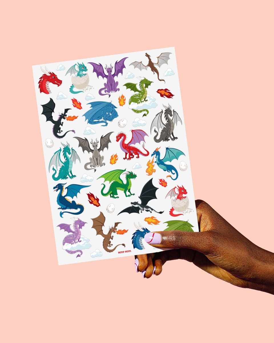 xo, Fetti Dragon Temporary Tattoos - 40 Silver Foil Styles for Magical Birthday Decorations, Fantasy Kids Party Favors, Wyvern & Dinosaur Tats - görsel 10