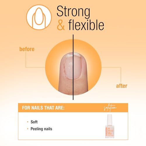 Nail Tek Ridge Filler Formula 2 – Clear Ridge Filler for Nails, Base Coat & Strengthener for Soft Peeling Nails, 0.5 fl oz Avelisse
